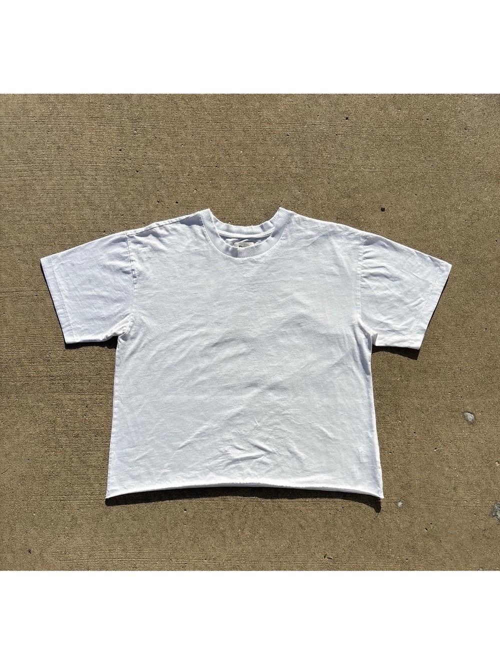 Elwood Vintage White Oversized Crop Core T-Shirt Boxy USA